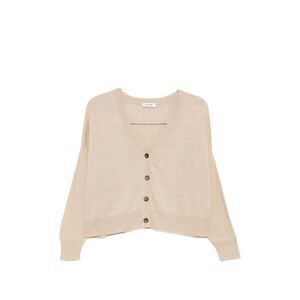 Base Women Linen And Cotton Blend Cardigan